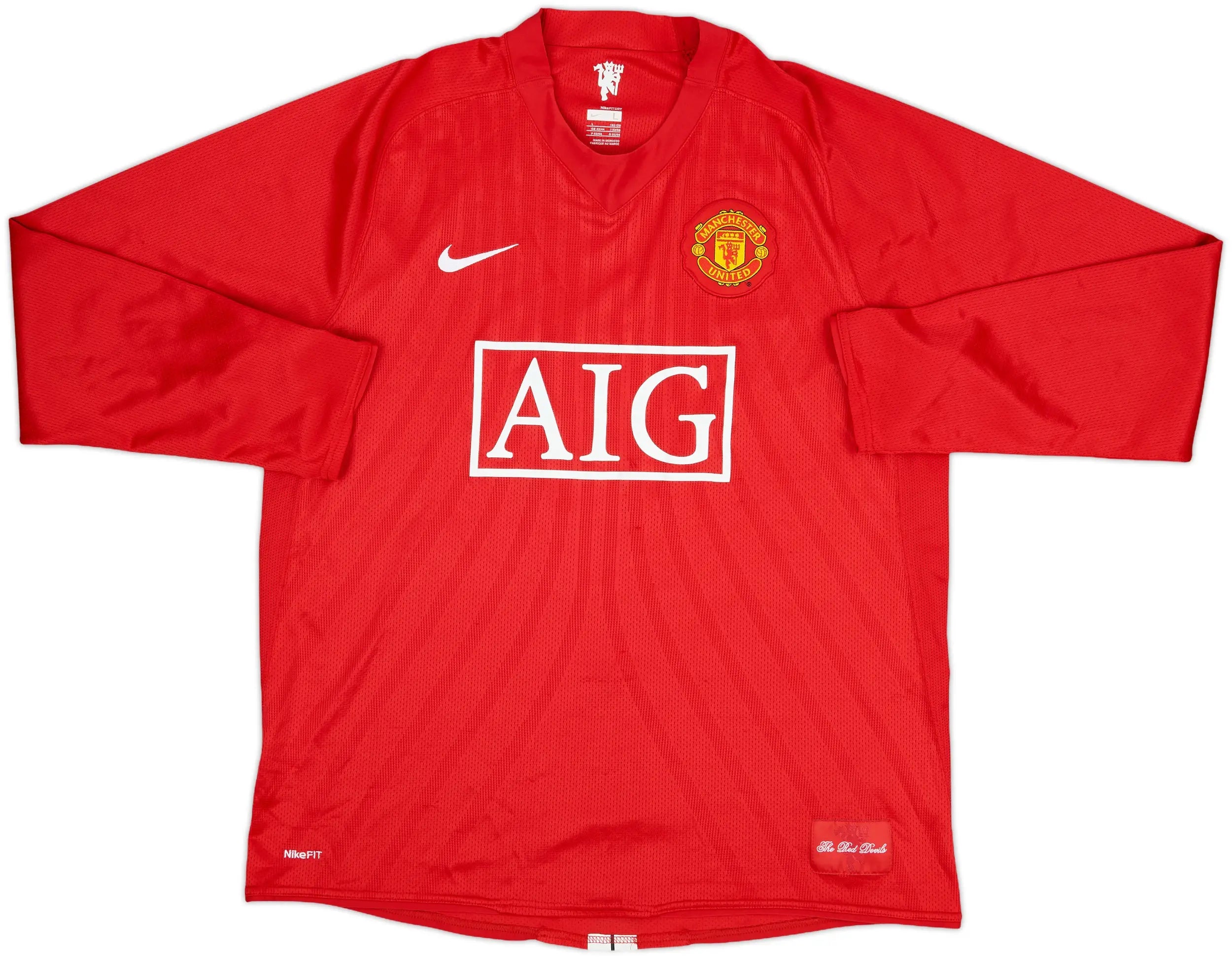 MANCHESTER UNITED 2007-08 RETRO LONG SLEEVE
